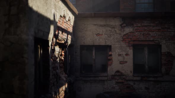 Abandoned Factory Empty Because of the Coronavirus Covid-19 Epidemic alt