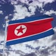North Korea Flag With Sky 4k - VideoHive Item for Sale