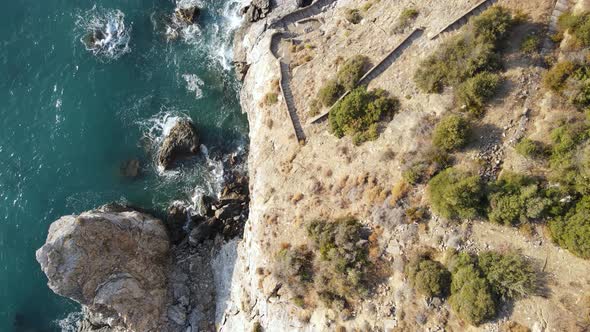 Shore of the Mediterranean Sea : Turkey Mountain Coastline