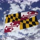 Maryland Flag With Sky 4k - VideoHive Item for Sale