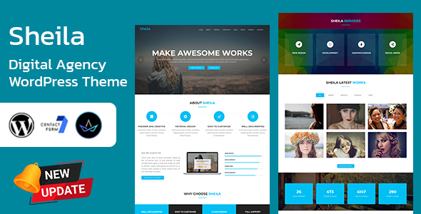 Sheila - Material Design Agency WordPress Theme