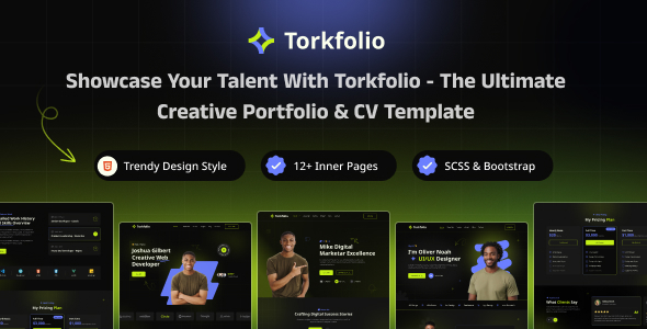 Torkfolio – Creative Portfolio & Resume HTML Template | Digital CV Builder – 0 Sold!