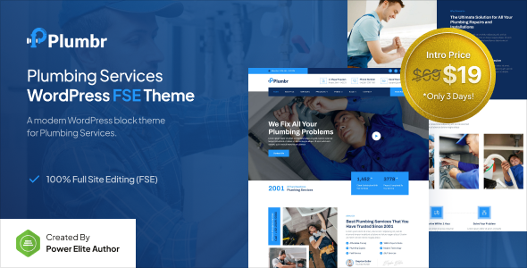 Plumbr - Plumbing Services FSE WordPress Theme