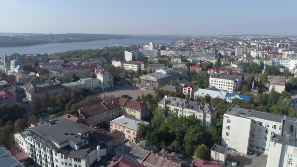 Aerial shot of Ternopil