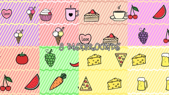Cartoon Food Backgrounds