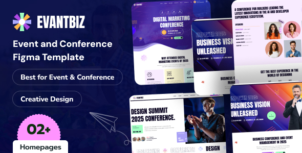 Evantbiz – Conference & Events Figma Template – 0 Sold!