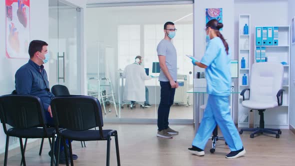 Nurse Wearing Visor Against Covid19