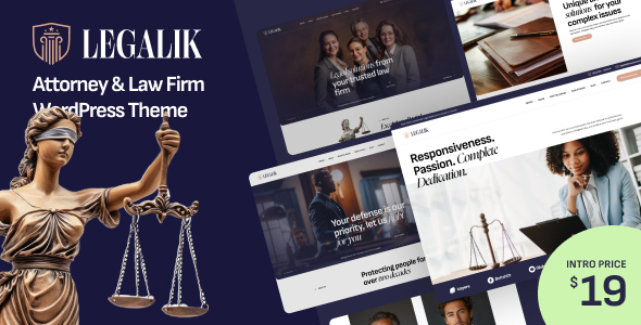 Legalik – Attorney & Law Firm WordPress Theme – 0 Sold!