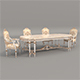 Classic European style Dining Table and Chairs 61 - 3DOcean Item for Sale