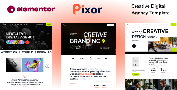 Pixor – Creative Digital Agency WordPress Theme – 0 Sold!