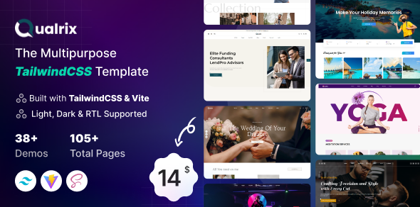Qualrix – The Multipurpose TailwindCSS Template – 0 Sold!