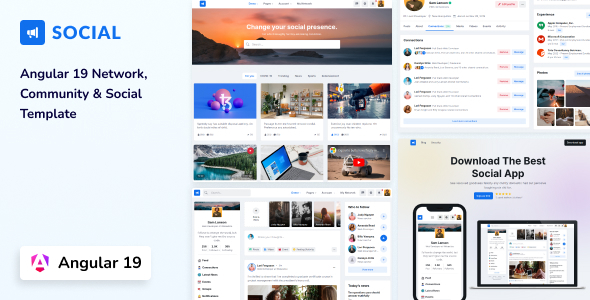 Social – Network & Community Angular 19 Template – 0 Sold!