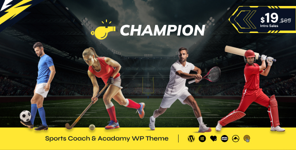 Champion – Coach & Sports Club WordPress Theme – 0 Sold!