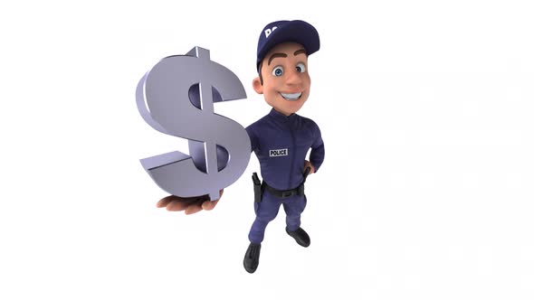 Fun 3D cartoon Police Officer