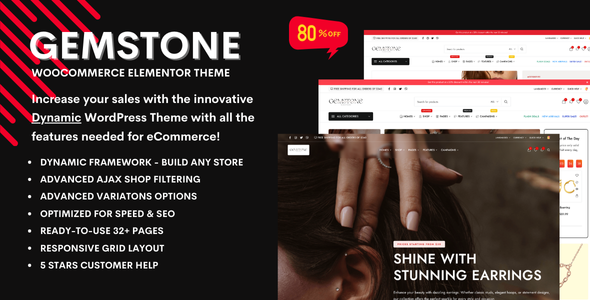 Gemstone – Jewelry Store eCommerce Theme – 0 Sold!