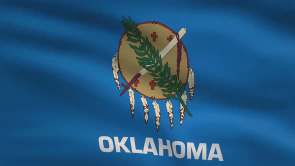 Oklahoma State Flag Background 4K