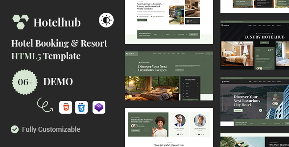 Hotelhub – Hotel Booking & Travel Resort HTML5 Template – 0 Sold!