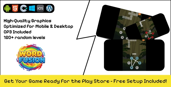 Word Fusion - Construct 3 Game (HTML5, AdMob, C3P)