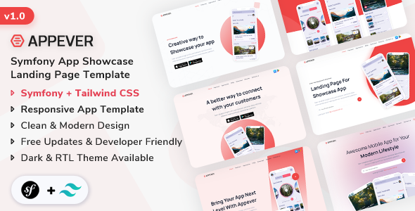 Appever – Symfony App Landing & Showcase Template – 0 Sold!