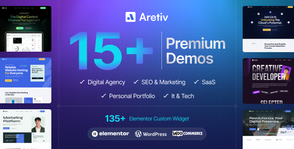 Aretiv – Creative Digital Agency WordPress Theme – 0 Sold!