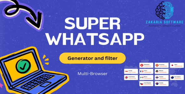 Super WhatsApp Numbers Generator & Multi-Browser Filter