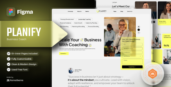 Planify – Business Coaches Figma Template – 0 Sold!