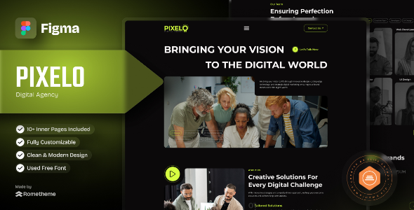 Pixelo – Digital Agency Figma Template – 0 Sold!