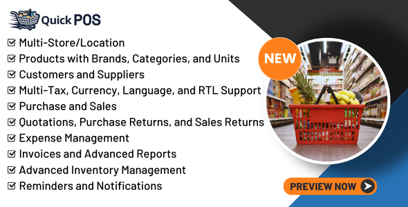 Quick POS - Advanced POS with Inventory Management - Point of Sale - POS - Laravel & .Net