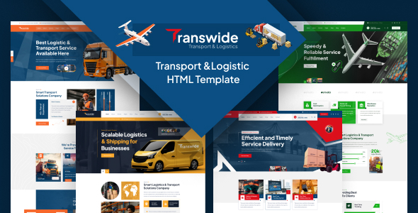 Transwide – Transport & Logistics HTML Template – 0 Sold!