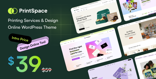 PrintSpace - Printing Services & Design Online WooCommerce WordPress theme