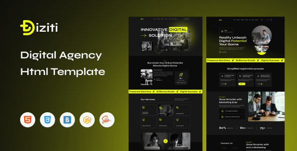 Diziti – Digital Agency Html Template – 0 Sold!