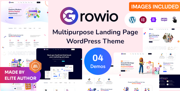 Growio – Landing Page WordPress Theme – 0 Sold!