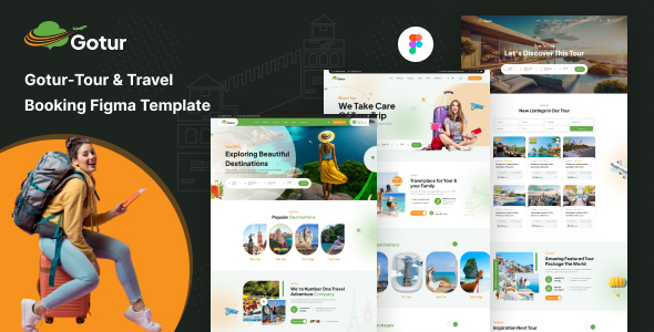 Gotur – Tour & Travel Booking Figma Template – 0 Sold!