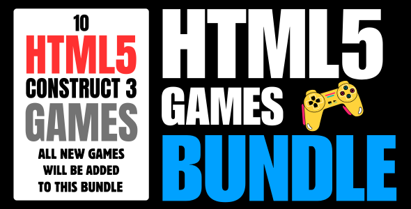 10 Game Bundle - HTML5 Construct3 Admob