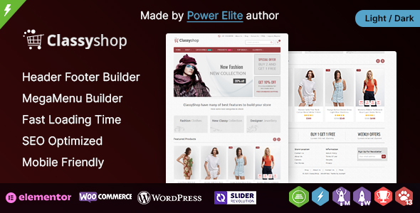 ClassyShop WP - Elementor WooCommerce Responsive Theme
