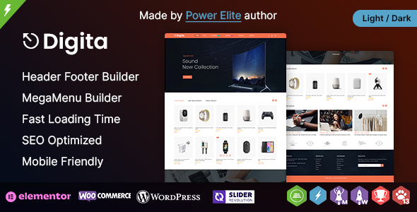 Digita WP - Single Category Products WooCommerce Parallax Theme