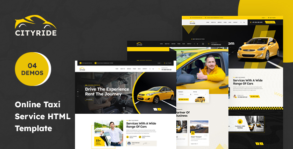 Cityride – Online Taxi Service HTML Template – 0 Sold!