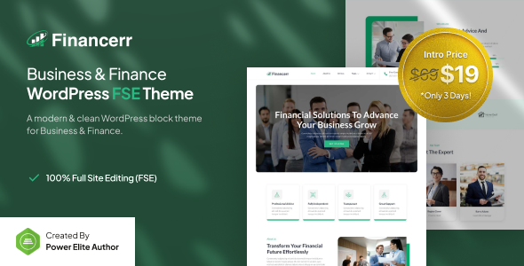 Financerr – Business & Finance FSE WordPress Theme – 0 Sold!