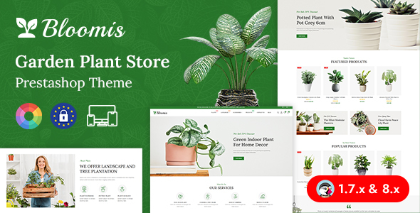 Bloomis – Plants & Nursery Store PrestaShop Responsive Theme – 0 Sold!