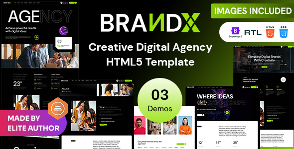 Brandx – Creative Digital Agency HTML5 Template – 0 Sold!