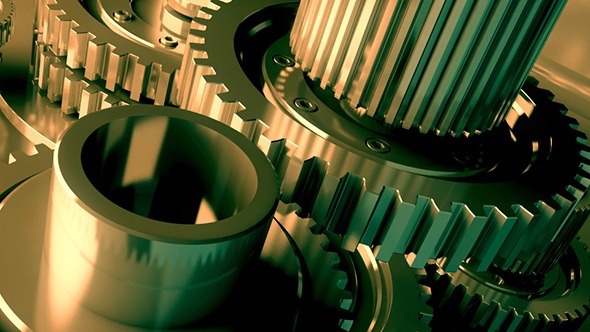 Industrial Machinery Gears in Motion