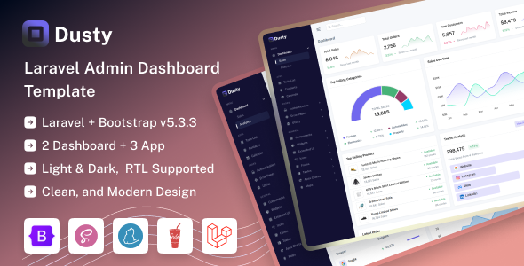 Dusty - Laravel Admin & Dashboard Template