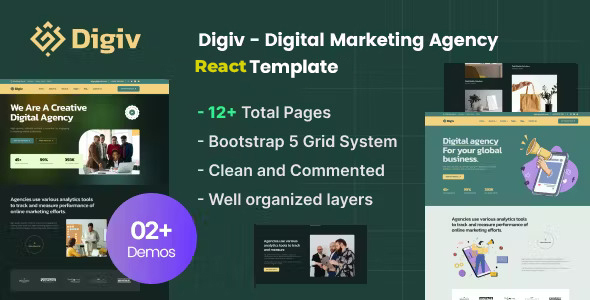 Digiv – Digital Marketing Agency React JS Template – 0 Sold!