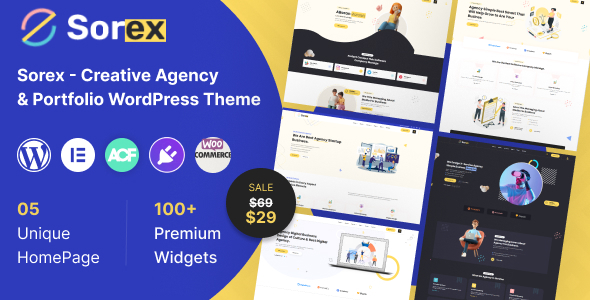 Sorex - Creative Agency & Portfolio WordPress Theme