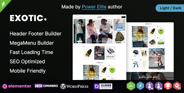 Exotic WP - Elementor Responsive WooCommerce Theme