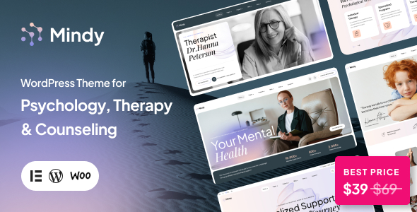 Mindy – Therapy & Counseling WordPress Theme – 0 Sold!