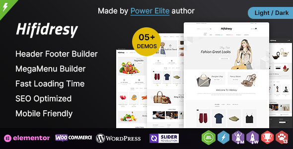 Hifidresy WP - Multipurpose Elementor WooCommerce Theme
