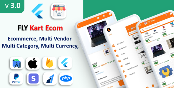 Flykart eCommerce app | Multi-Vendor E-commerce | Complete eCommerce  App | Multi Payment Gateways