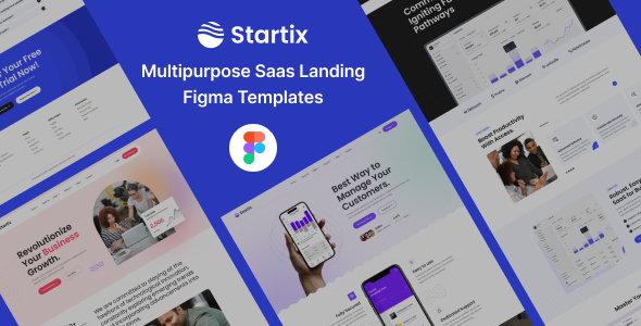 Startix – Multipurpose Saas Landing Figma Templates – 0 Sold!