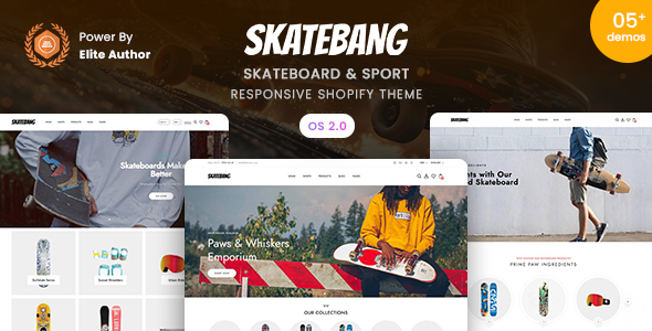 SkateBang – Skateboard & Sport Shopify 2.0 Theme – 0 Sold!